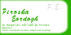 piroska eordogh business card